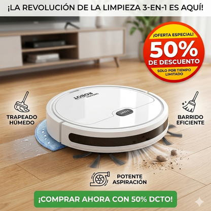 Robo Aspiradora™ ┃3 en 1 - Aspira, Limpia y Barre