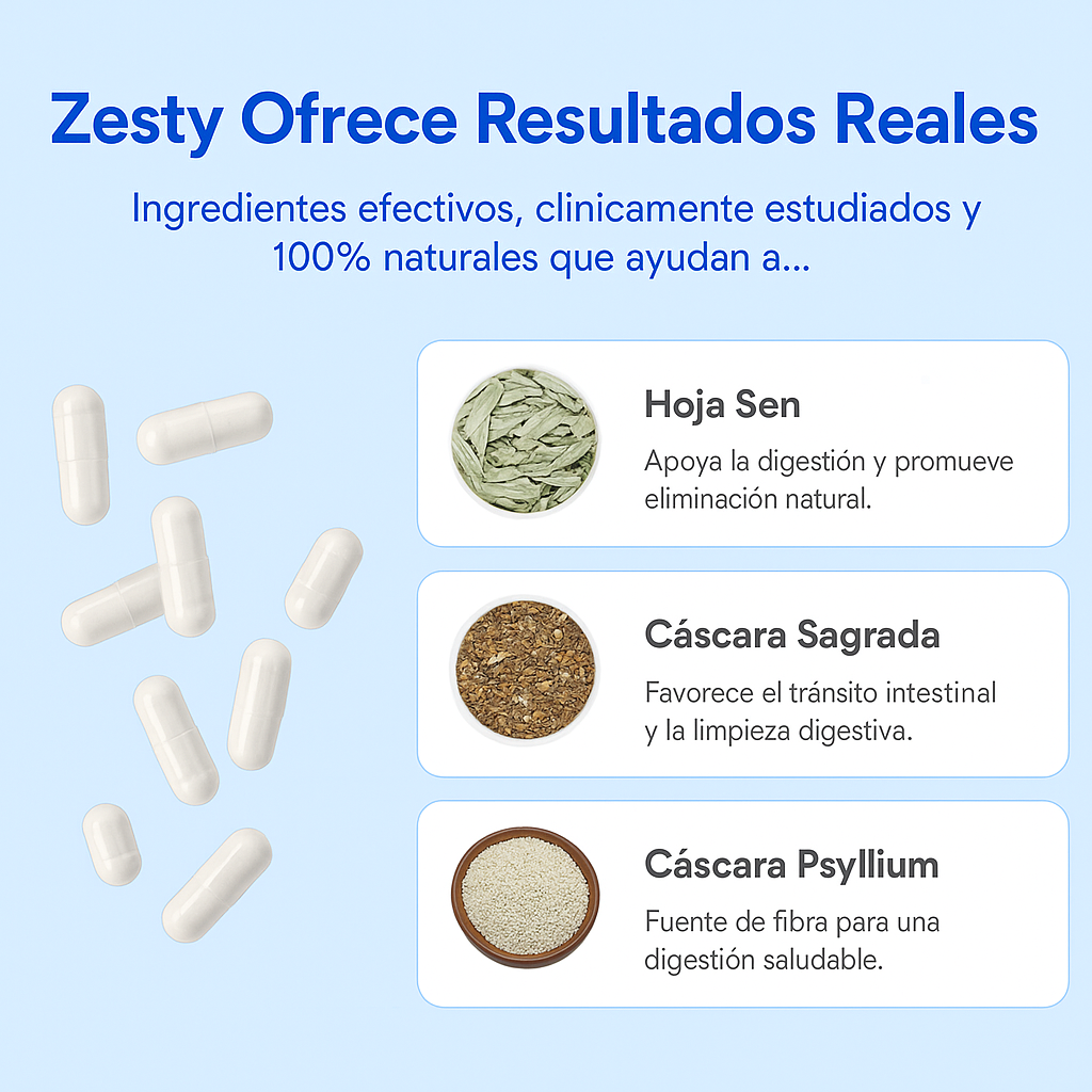 Suplemento Zesty Limpieza 15 Dias Digest