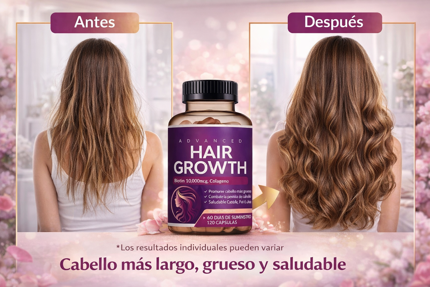 Vitaminas - Tratamiento Anti-Caída y Crecimiento Acelerado
