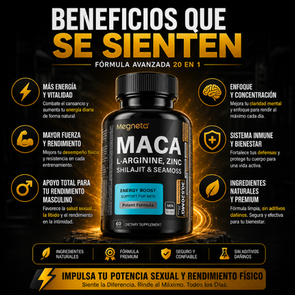 MACA Suplemento + Shilajit - Poder Masculino💪