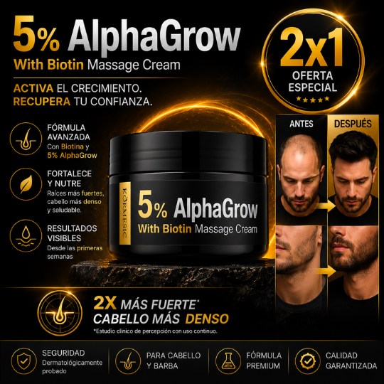 ALPHAGROW™🦁 - Minoxidil Recupera tu Cabello