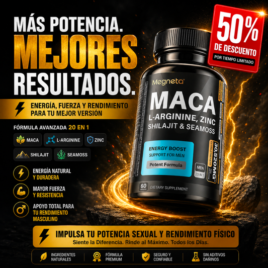 MACA Suplemento + Shilajit - Poder Masculino💪