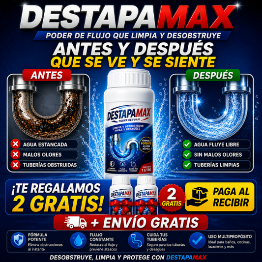 DESTAPAMAX™ Polvo Limpia Tuberia🧽