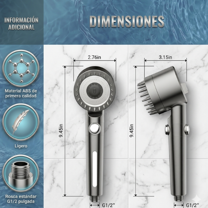 SPAWASH™ Regadera Masejadora 3 en 1 🚿 | 70% DE DESCUENTO🚨