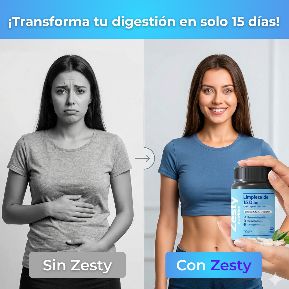 Zesty Digest - Suplemento de Limpieza en 15 Dias      -        (🚨50% OFF HOY🚨)
