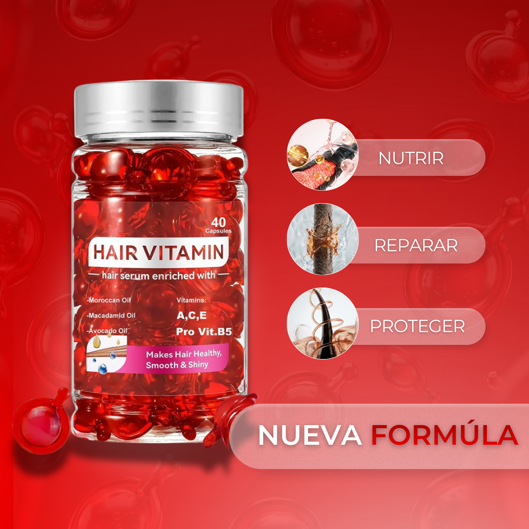 HAIR VITAMIN - Capsulas liquidas para crecer y nutrir tu cabello ¡50% de DESCUENTO!