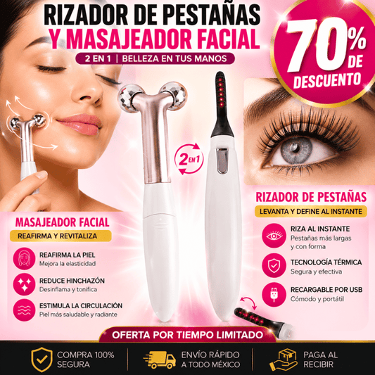 Rizador de pestañas y Masajeador facial