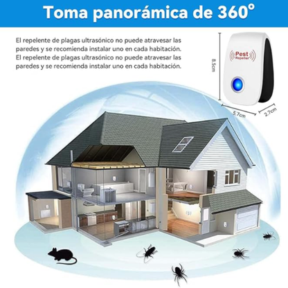PEST REPELLER™ Repelente Ultrasónico de Plagas🪳 | 🚨2x1 SOLO HOY🚨